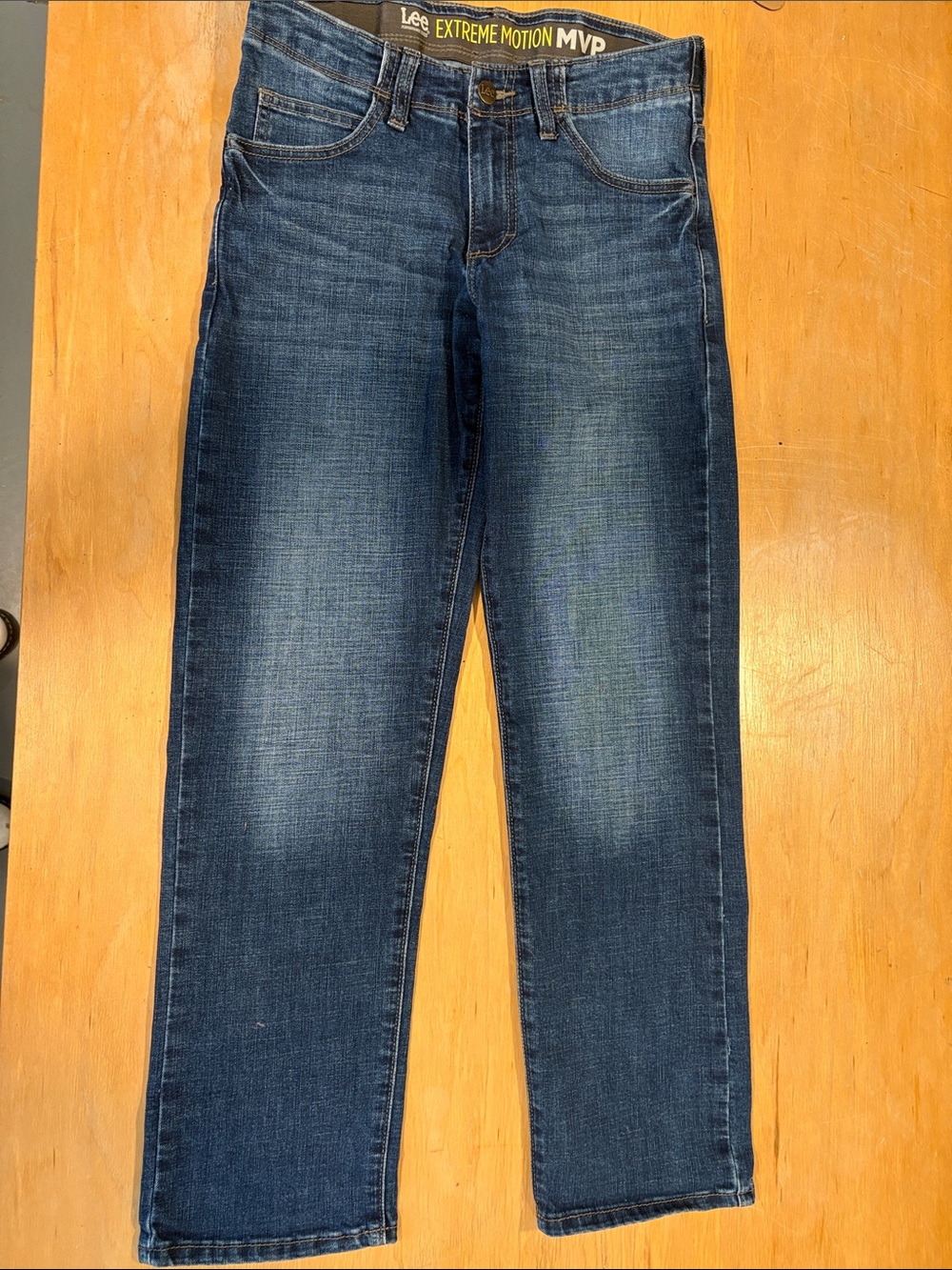 Lee ~ Extreme Motion MVP Boys Relaxed Fit Jeans in Dark Blue Wash